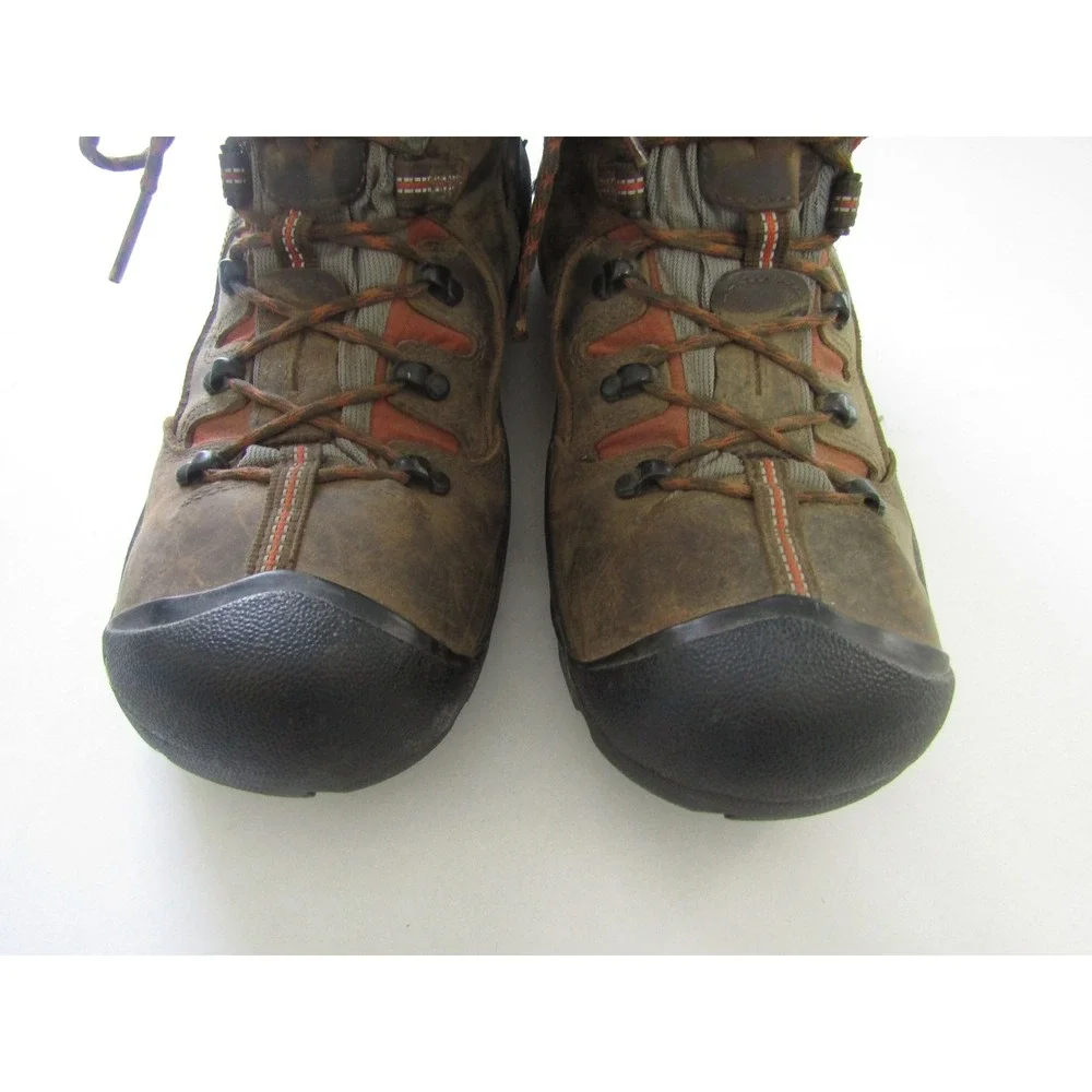 KEEN Waterproof Hiking Boots Men's Brown Leather Utility Outdoor Size‎ 14D